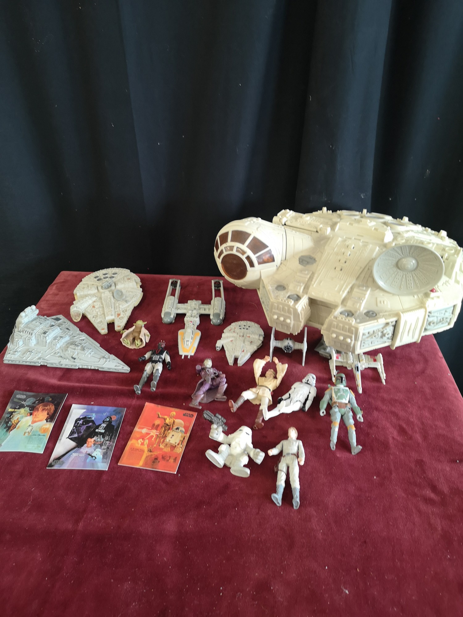 Lot of star wars toys etc includes millennium falcon small edition.