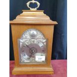 Mappin and Webb limited ' an elliot clock' art deco mantle clock with brass fitting carrier.
