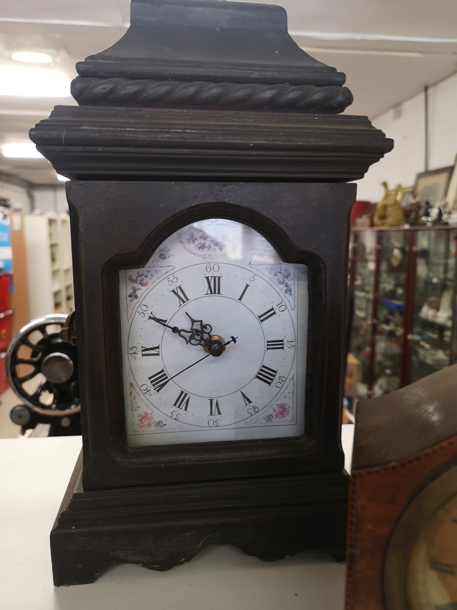 Edwardian inlaid clock together with other. - Image 3 of 3