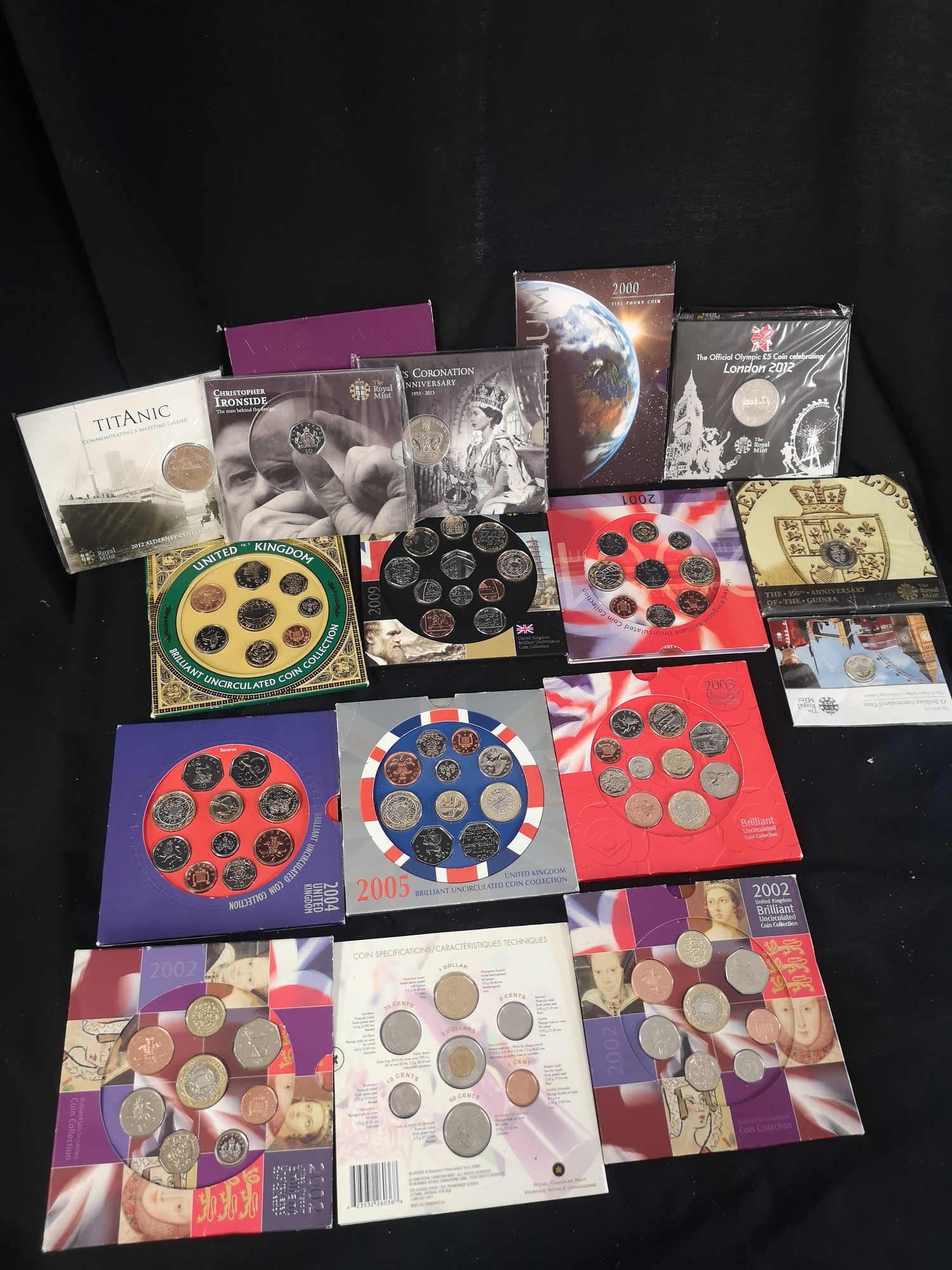 Large of collection British proof coins etc.