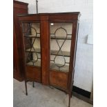 Large Edwardian 2 door display cabinet.