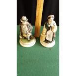 Victorian Pair Of Match Strikers Spill Vases