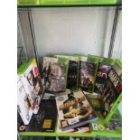 Shelf of xbox 360 games.