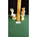 Early Beswick Beatrix Potter Gemima Puddleduck Figure And Royal Albert Foxy Whiskered Figure.