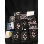 Lot of United Kingdom definitive coin sets.