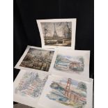 5 French prints.