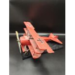 Vintage style metal plane model. 30 cm in length.