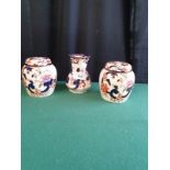 Pair of Masons mandalay ginger jars with matching vase .