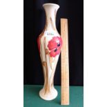 Large Moorcroft Harvest Poppy Vase Signed By Emma Bossons 32 Cms Height Signed