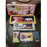 Boxed comical corgi the bash street kids set, boxed corgi truck together with lledo dandy set.