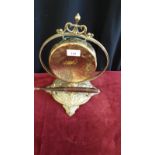 EARLY 1900S SOLID BRASS DINNER GONG WITH STRIKER .