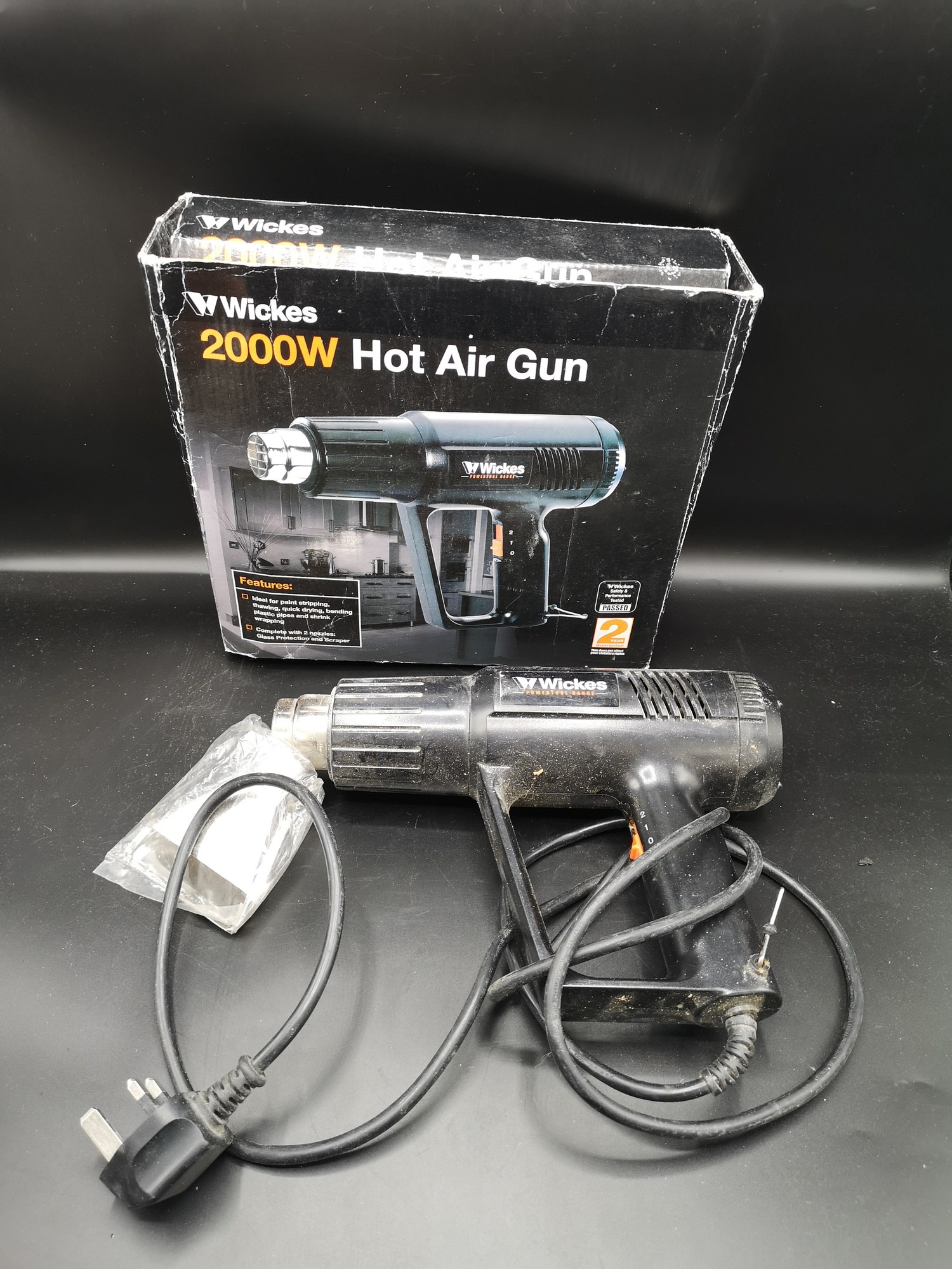 Wickes 200watt hot air tool in boxed.