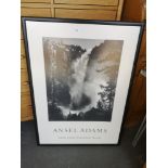 Ansel Adams print in frame.