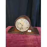 Art deco 3 hole mantle clock.