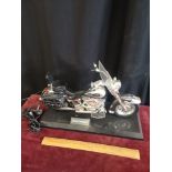 Hartley Davidson motorcycle telephone. 13 inches in length.