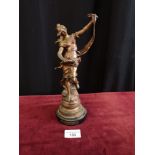 Cast metal spelter figure. 26 cm in height.