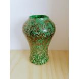 Rare Monart Paisley shawl pattern vase 8 inches in height. A real statement piece.