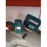 Black n decker jigsaw with black n decker sander. .