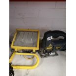 Power craft jigsaw together with flood light.