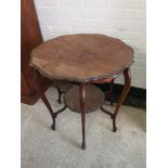 Victorian 2 tier window table. Needs tlc.