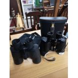 Set of Zenith Binoculars 10 x 50s with case together with Sunagor Binoculars .