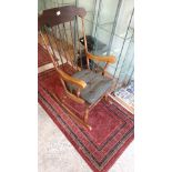 Country house oak rocking chair .