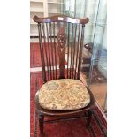 Country house childs oak spar back chair .