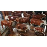 Collection of Bull figures includes copper craft .