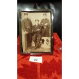 Silver Hallmarked Photo frame with Military photo Birmingham Maker S & M.