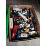 Large Box of playworn cars .