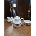 Royal doulton 3 piece tea set .