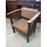 1900s Arts and crafts Arm chair with unusual design.
