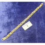 9ct Gold bracelet 23cm in length weighs 16.01 grams .