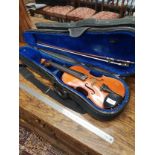 Stentor student 2 violin with bow in fitted case.