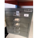 Small Bisley 5 Drawer Cabinet .