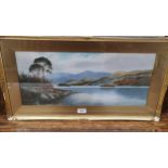 Scottish Highland loch scene water colour signed Anna Darsons.