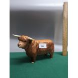 Large beswick bull figure .