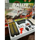 Boxed Rally E internationale scalextric complete in box .