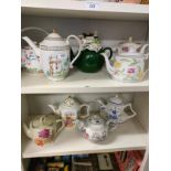 Collection of collectable tea pots includes noritakie style .