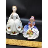 Royal doulton figure Monica hn 1467 together with Royal doulton figure limited edition figure