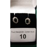Beautiful Diamond And Sapphire Ear Rings In Perfect Condition