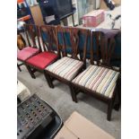 Set of 4 Georgian dinning room chairs in the Chippendale style .