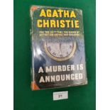 1950s Agatha Christie book titled A murder is announced.