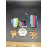 3 world war 2 medals .