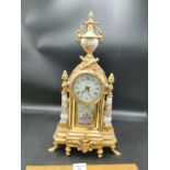 Large brass Robert grant of London battery operated clock .