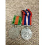 2 world war II medals..