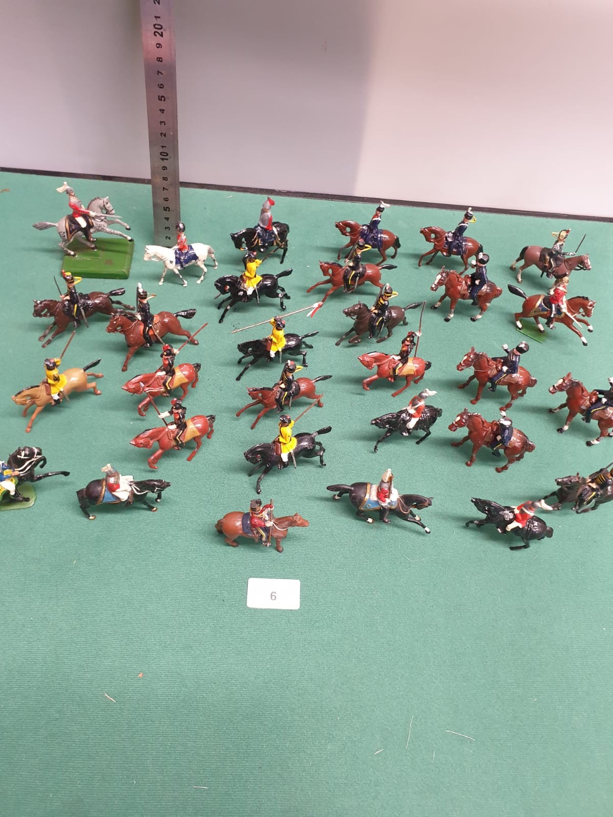 Large collection of Early lead soldier figures on horseback .