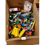 Large box of playworn vehicles .