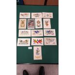 a Fine Collection Of WW1 Love Token POST Cards and Christmas Cards Mostly Silks