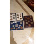 Collection of coin sets includes 1937 to 1952 coin set includes silver 3 Pence, British coin set